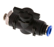 2-Way Straight Ball Valve 10 mm - G1/4'' Plastic/Brass