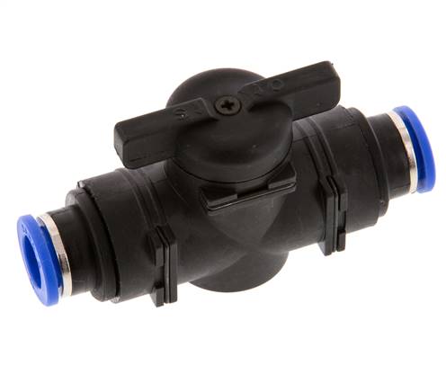 2-Way Straight Ball Valve 10 mm Plastic/Brass