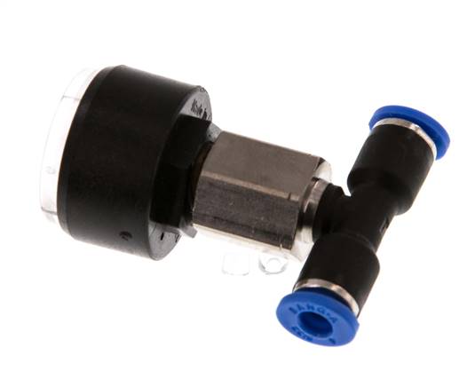 Pressure Gauge 4mm Union Straight 0-10 bar (0-145psi)