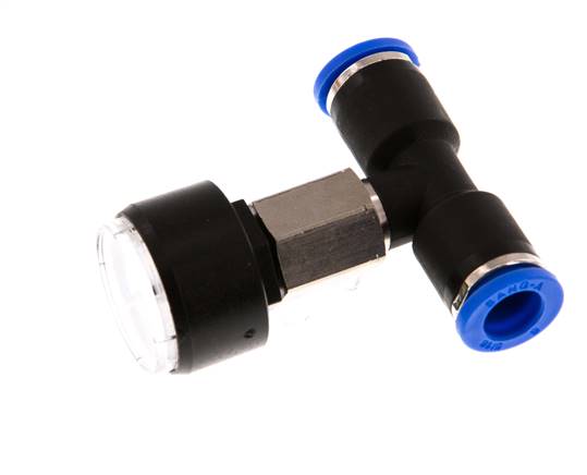 Pressure Gauge 8mm Union Straight 0-16 bar (0-232psi)