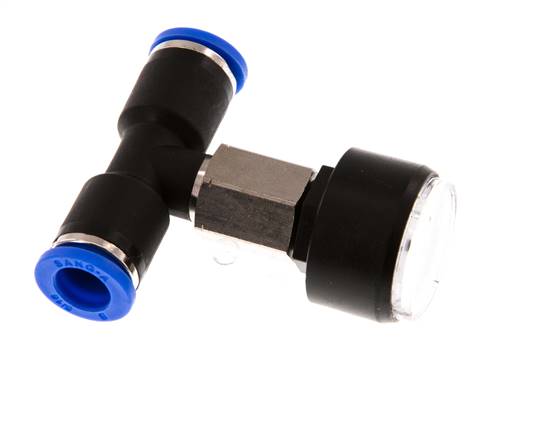 Pressure Gauge 8mm Union Straight 0-16 bar (0-232psi)