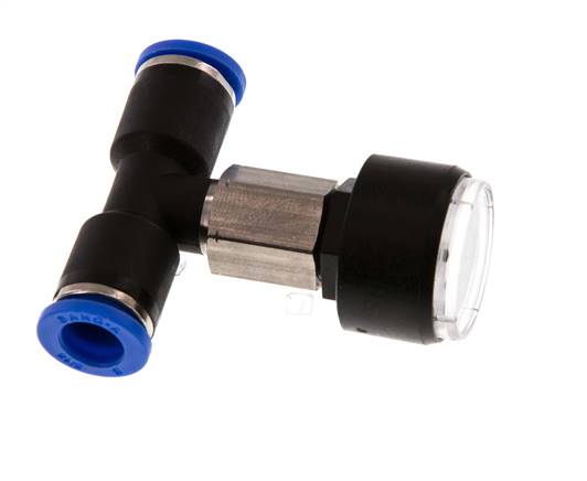 Pressure Gauge 8mm Union Straight 0-10 bar (0-145psi)