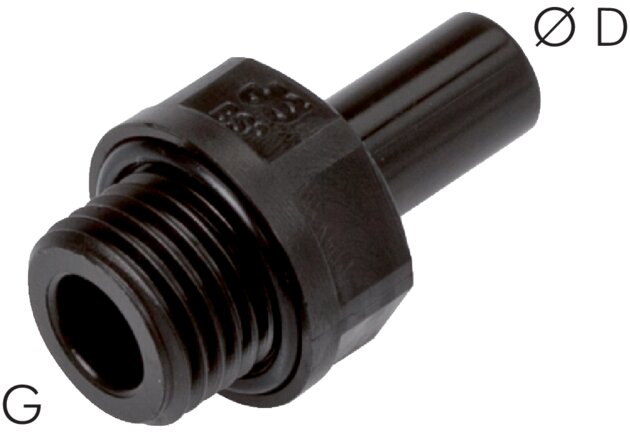 6mm x G1/8'' Plug-in Fitting with Male Threads POM NBR [5 Pieces]