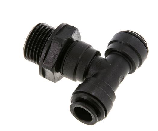 10mm x G1/2'' Inline Tee Push-in Fitting with Male Threads POM NBR FDA Rotatable