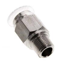 8mm x R1/8'' Push-in Fitting with Male Threads Stainless Steel/PA EPDM/PTFE