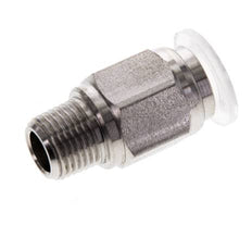 8mm x R1/8'' Push-in Fitting with Male Threads Stainless Steel/PA EPDM/PTFE