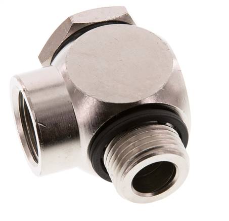 G1/2'' Nickel plated Brass Banjo Fitting with Male and Female Threads with Banjo Bolt with O-ring Rotatable