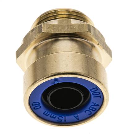 Raufoss ABC Newline Push-In Coupling - 15x1,5 mm - Male Threaded M22x1,5