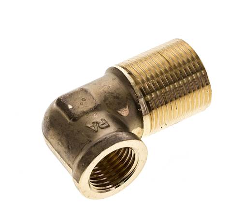 Raufoss Bulkhead 90° - Male Threaded M22x1,5 / Female Threaded M16x1,5