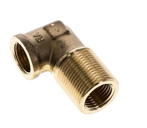 Raufoss Bulkhead 90° - Male Threaded M22x1,5 / Female Threaded M16x1,5