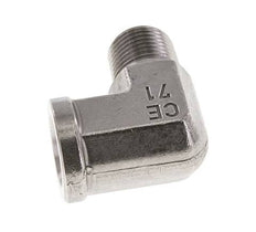 3/8'' NPT x 3/8'' NPT M/F Stainless steel 90 deg Elbow Fitting 210 Bar - Hydraulic