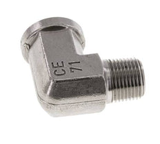 3/8'' NPT x 3/8'' NPT M/F Stainless steel 90 deg Elbow Fitting 210 Bar - Hydraulic