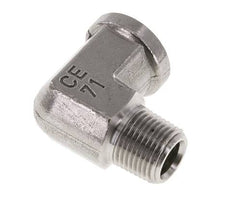 3/8'' NPT x 3/8'' NPT M/F Stainless steel 90 deg Elbow Fitting 210 Bar - Hydraulic