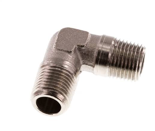 R 1/8'' Male Nickel plated Brass 90 deg Elbow Fitting 16 Bar [5 Pieces]