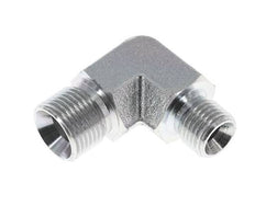 90deg Angled Reducing Fitting G3/8'' x G1/2'' High Pressure Steel 60° Cone 325bar (4566.25psi) Hydraulic