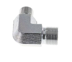 90deg Angled Reducing Fitting G3/8'' x G1/2'' High Pressure Steel 60° Cone 325bar (4566.25psi) Hydraulic