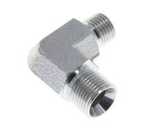 90deg Angled Reducing Fitting G3/8'' x G1/2'' High Pressure Steel 60° Cone 325bar (4566.25psi) Hydraulic