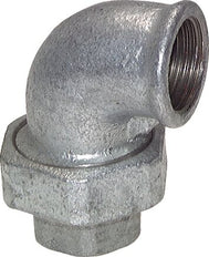90deg Union Connector Rp2 1/2'' Female Cast Iron Conical Seal 25bar (351.25psi)