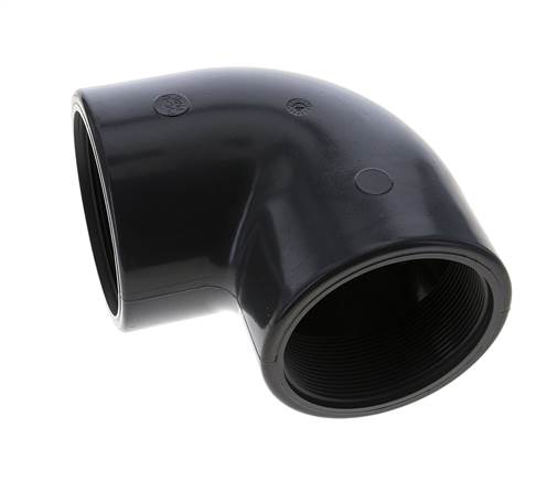 90deg Angled Fitting Rp3'' Female PVC-U 16bar (224.8psi) EN 1452-3
