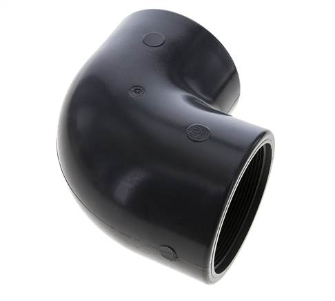 90deg Angled Fitting Rp3'' Female PVC-U 16bar (224.8psi) EN 1452-3