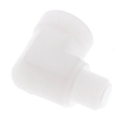 90deg Angled Fitting G1/8'' Male x Female Polypropylene (pp) 10bar (140.5psi) FDA