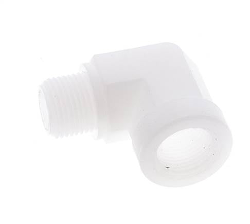 90deg Angled Fitting G3/8'' Male x Female Polypropylene (pp) 10bar (140.5psi) FDA