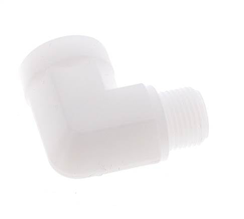 90deg Angled Fitting G3/8'' Male x Female Polypropylene (pp) 10bar (140.5psi) FDA