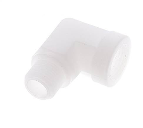 90deg Angled Fitting G3/8'' Male x Female Polypropylene (pp) 10bar (140.5psi) FDA