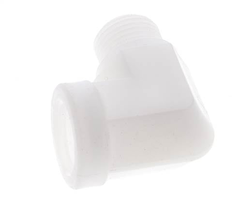 90deg Angled Fitting G1/2'' Male x Female Polypropylene (pp) 10bar (140.5psi) FDA