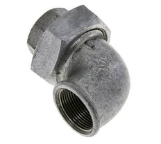 90deg Angled Union Connector Rp1 1/4'' Female Cast Iron Flat Seal Centellen 25bar (351.25psi)