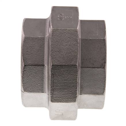 Rp 2'' Stainless steel Double Nipple 3-pieces with Conically sealing 16 Bar