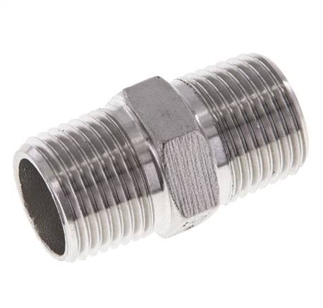 1/2'' NPT Stainless steel Double Nipple 16 Bar