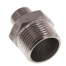 R 1'' x R 1/2'' Stainless steel Double Nipple 16 Bar