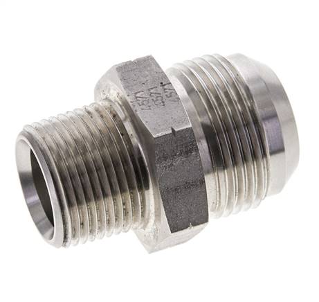 JIC Double Nipple UN 1-7/8''-12 (Dash Size 24) x 1 1/2'' NPT Stainless Steel 70bar (983.5psi)