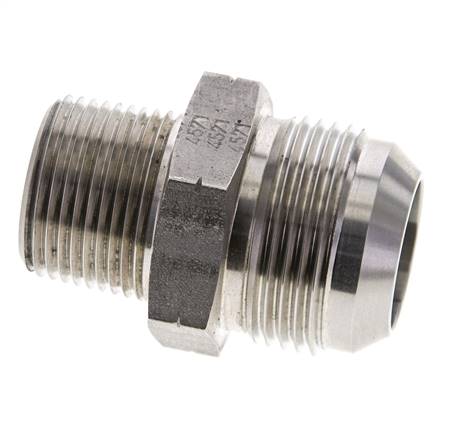 JIC Double Nipple UN 1-7/8''-12 (Dash Size 24) x 1 1/2'' NPT Stainless Steel 70bar (983.5psi)