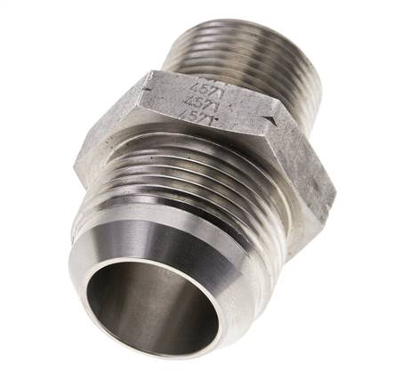 JIC Double Nipple UN 1-7/8''-12 (Dash Size 24) x 1 1/2'' NPT Stainless Steel 70bar (983.5psi)