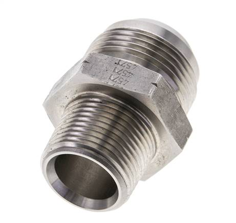 JIC Double Nipple UN 1-7/8''-12 (Dash Size 24) x 1 1/2'' NPT Stainless Steel 70bar (983.5psi)