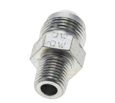 JIC Double Nipple UNF 3/4''-16 (Dash Size 8) x 1/4'' NPT Steel 275bar (3863.75psi) [2 Pieces]