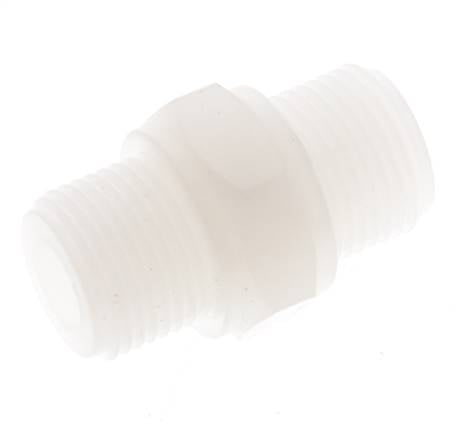Double Nipple G3/8'' PVDF 10bar (140.5psi) FDA 22mm Hex