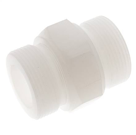 Double Nipple G1 1/2'' PVDF 10bar (140.5psi) FDA 55mm Hex