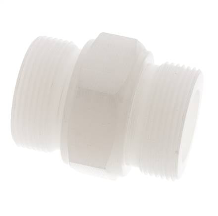 Double Nipple G1 1/2'' PVDF 10bar (140.5psi) FDA 55mm Hex