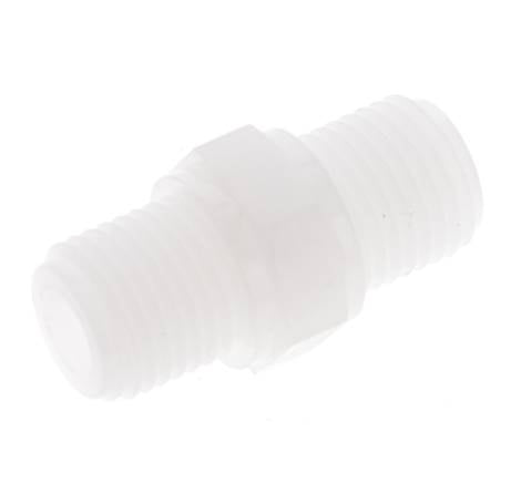 Double Nipple G1/4'' PVDF 10bar (140.5psi) FDA 17mm Hex