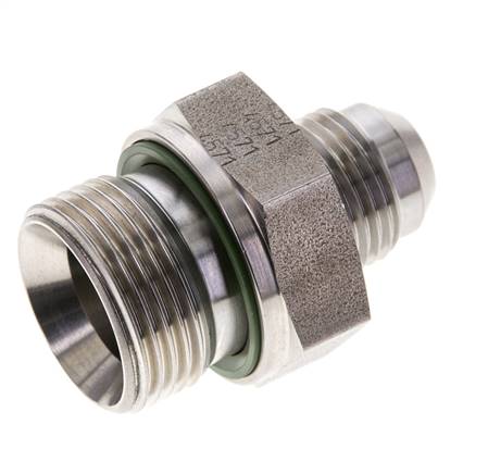 JIC Double Nipple G3/4'' x UNF 3/4''-16 (Dash Size 8) Stainless Steel FKM 275bar (3863.75psi)