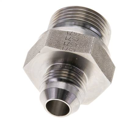 JIC Double Nipple G3/4'' x UNF 3/4''-16 (Dash Size 8) Stainless Steel FKM 275bar (3863.75psi)