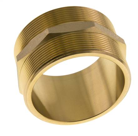 Double Nipple G3'' Brass Flat Seal 16bar (224.8psi) 89mm Hex