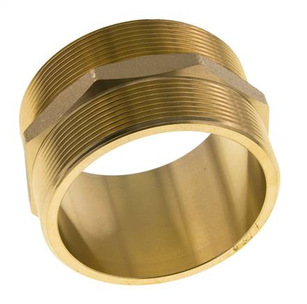 Double Nipple G3'' Brass Flat Seal 16bar (224.8psi) 89mm Hex