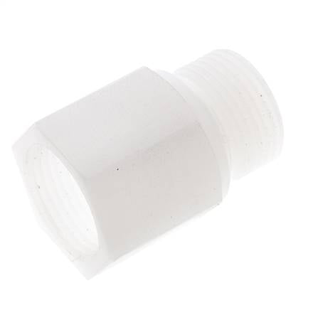 Threaded Extension G3/4'' Male x Female PVDF 10bar (140.5psi) FDA 32mm Hex