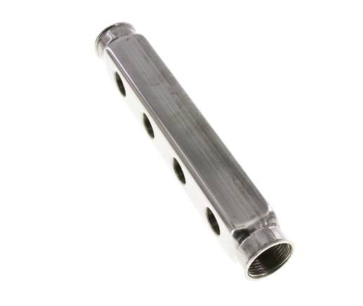 2xG 1'' x 8xG 1/2'' Stainless steel Distributor Block Double-sided 10 Bar
