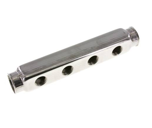 2xG 1'' x 8xG 1/2'' Stainless steel Distributor Block Double-sided 10 Bar