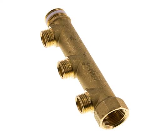 G 3/4'' x 3xG 1/2'' F/M/M Brass Distributor pipes 10 Bar